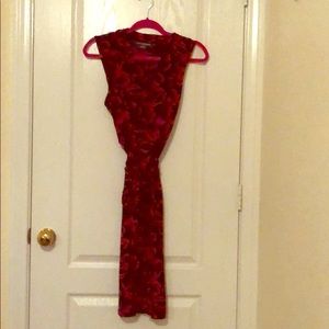 Faux wrap dress with tie